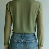 Blusa Boho de Renda com Estampado Floral