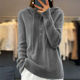 Camisola com Capuz Lisa