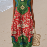 Iona | Vestido Midi Boémio Estampado