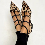 Franca - Sapatos de Salto com Tira Leopardo