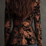 Yvette | Blazer Floral Ornamental Ajustado