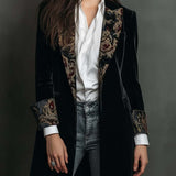 Octavia | Blazer Ajustado com Acabamento Barroco