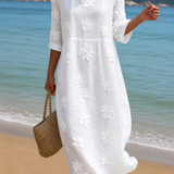 Vestido casual de mulher com estampado floral