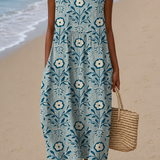 Sadie | Vestido Midi Floral Sem Mangas