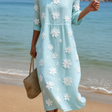 Vestido casual de mulher com estampado floral