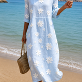 Vestido casual de mulher com estampado floral