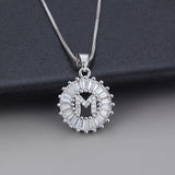 Colar em Ouro Branco com Inicial "Z" e Zircónias