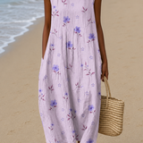 Louise | Vestido Midi Floral Sem Mangas