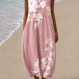 Claire | Vestido Midi Descontraído Sem Mangas