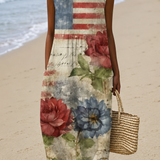 Patricia | Vestido Midi Estampado Sem Mangas