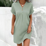 Vestido Vintage de Cor Lisa