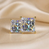 Brincos Cintilantes em Ouro Branco com Zircónia
