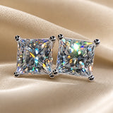 Brincos Cintilantes em Ouro Branco com Zircónia