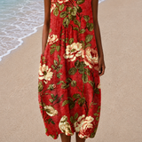 Rowena | Vestido Midi Floral de Corte Descontraído