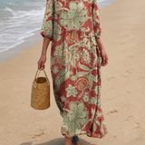 Vestido casual de mulher com estampado floral