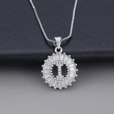 Colar em Ouro Branco com Inicial "Z" e Zircónias