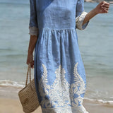 Vestido casual de mulher com estampado floral