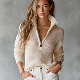 Clarissa | Camisola com Meio-Fecho, Corte Solto