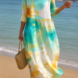 Vestido casual de mulher com estampado floral