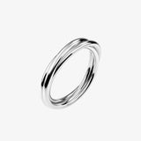 anel trio fidget deslizante prateado