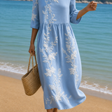 Vestido casual de mulher com estampado floral