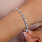 Pulseira Ténis em Ouro Branco com Cristais