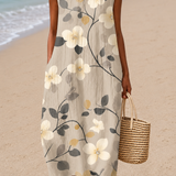 Josette | Vestido Midi Floral Sem Mangas