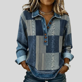 Seren - Sweatshirt Patchwork com Blocos de Cor