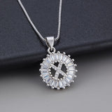 Colar em Ouro Branco com Inicial "Z" e Zircónias
