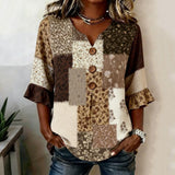 Blusa Vintage com Estampado Floral