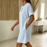 Vestido Casual às Riscas