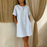 Vestido Casual às Riscas