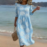 Vestido Vintage com Estampado Floral