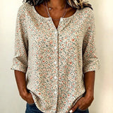 Chemisier Vintage À Imprimé Floral