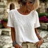 Blouse Vintage À Imprimé Floral