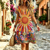 Robe Décontractée À Imprimé Floral