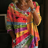 Blouse Décontractée Vintage