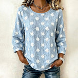 Blouse Vintage À Imprimé Floral