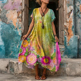 Vestido Casual com Estampado Floral