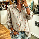 Chemisier Vintage À Imprimé Floral