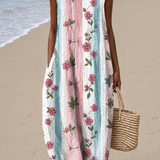 Oriana | Vestido Midi Floral Sem Mangas