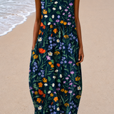 Wren | Vestido Midi de Corte Descontraído Sem Mangas
