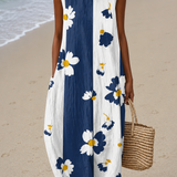 Talia | Vestido Midi Floral Sem Mangas