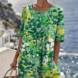 Chérie | Vestido midi floral solto e leve