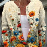 Tansy™ | Casaco de Malha Vintage com Estampado Floral