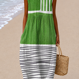 Simone | Vestido Midi Sem Mangas Descontraído