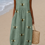 Hollis | Vestido Midi Descontraído Sem Mangas