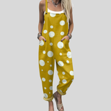 Jardineiras às Bolinhas Amarelo-Mostarda