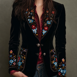 Blusa Elegante de Cetim Bordô com Renda e Punhos Evasê