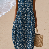 Amara | Vestido Midi Floral Sem Mangas